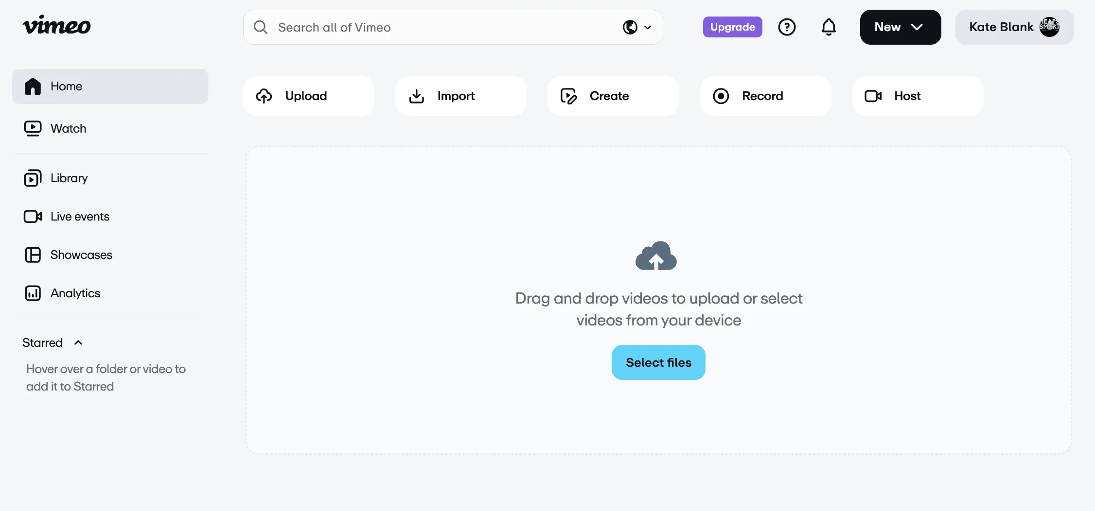 Vimeo interface screenshot 1