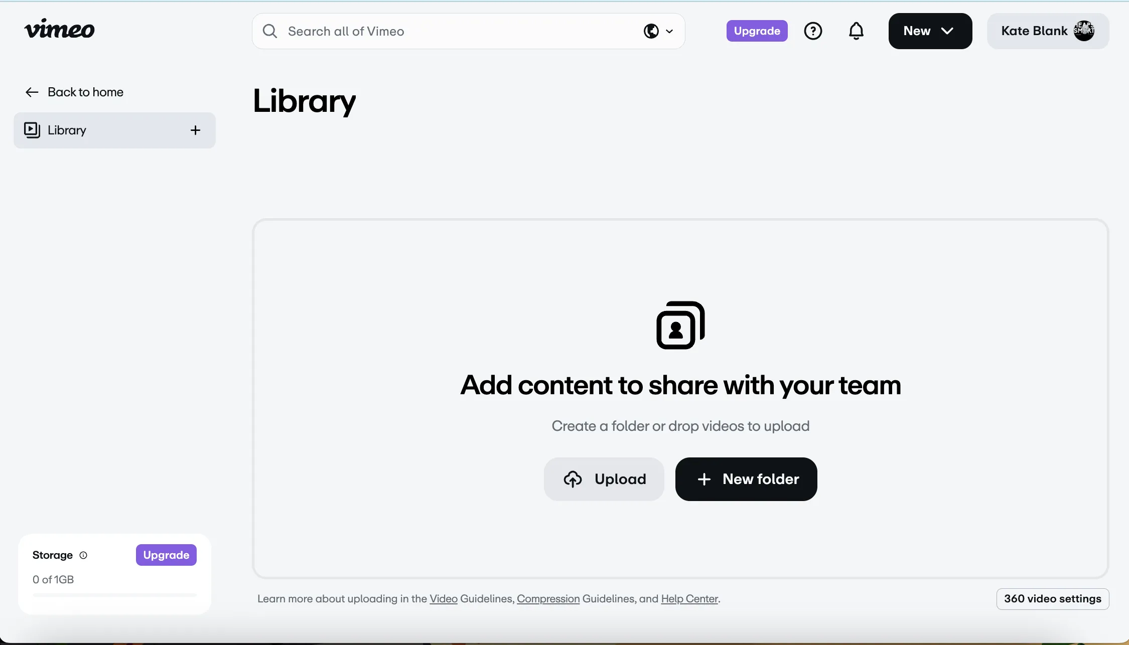 Vimeo interface screenshot 2