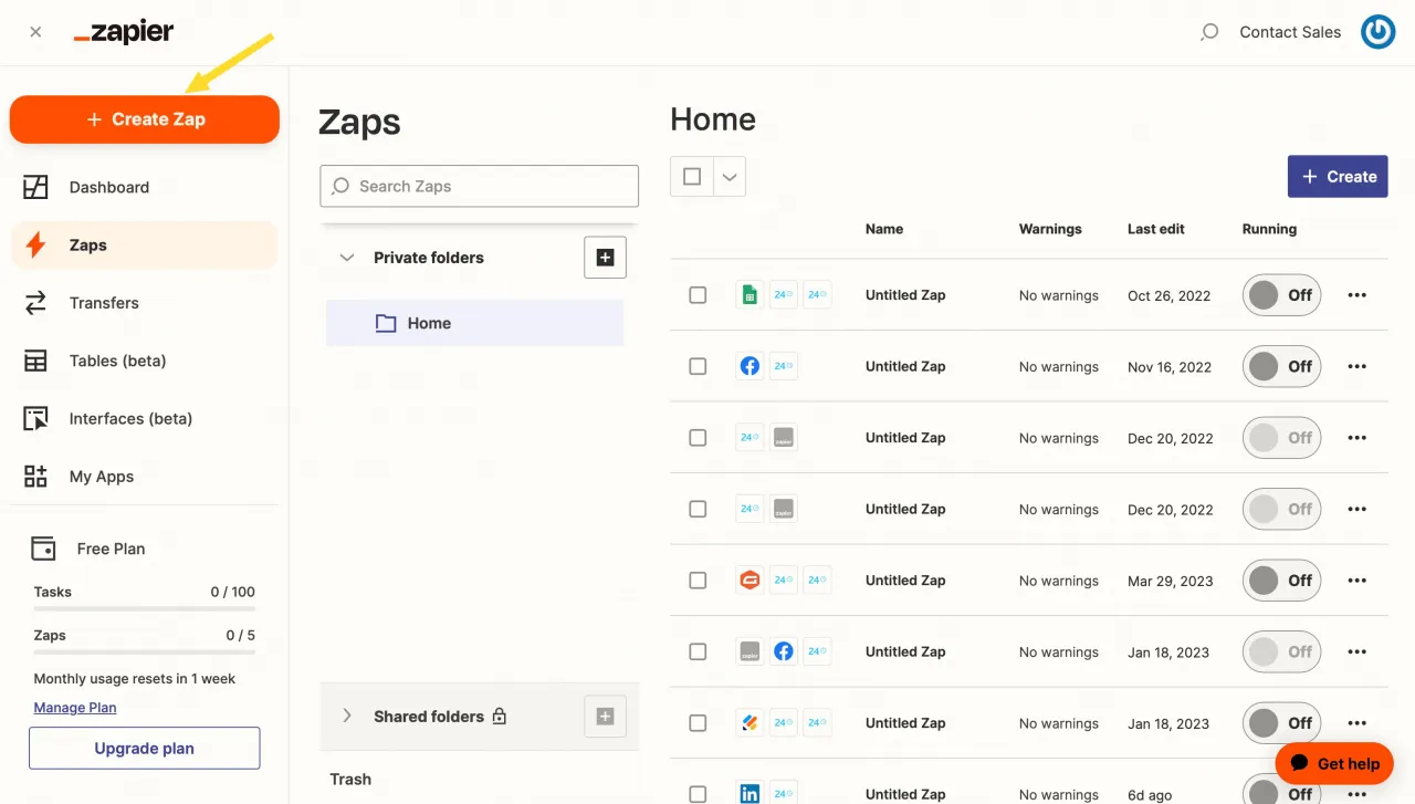 Zapier interface screenshot 2
