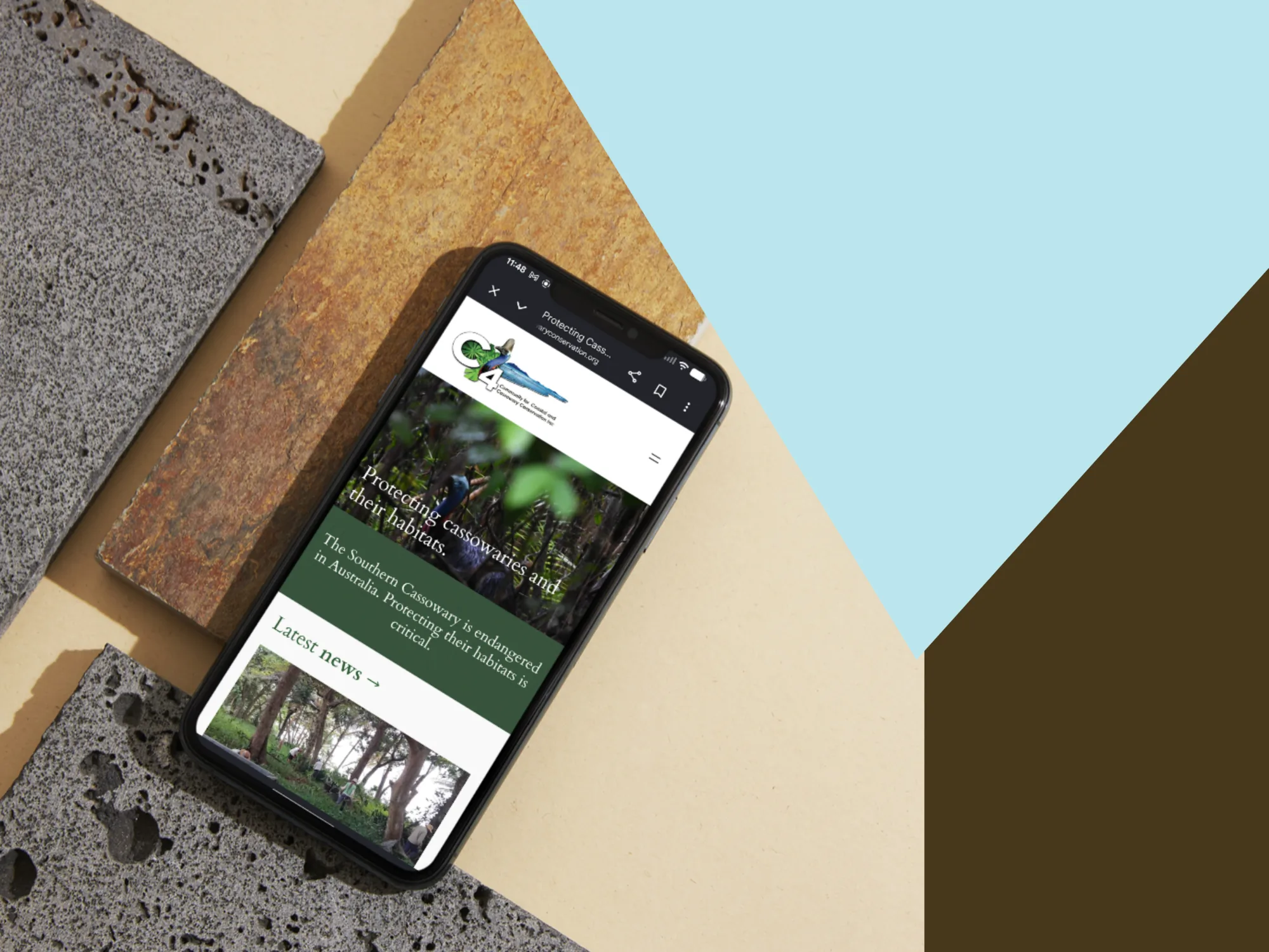 C4 website on mobile