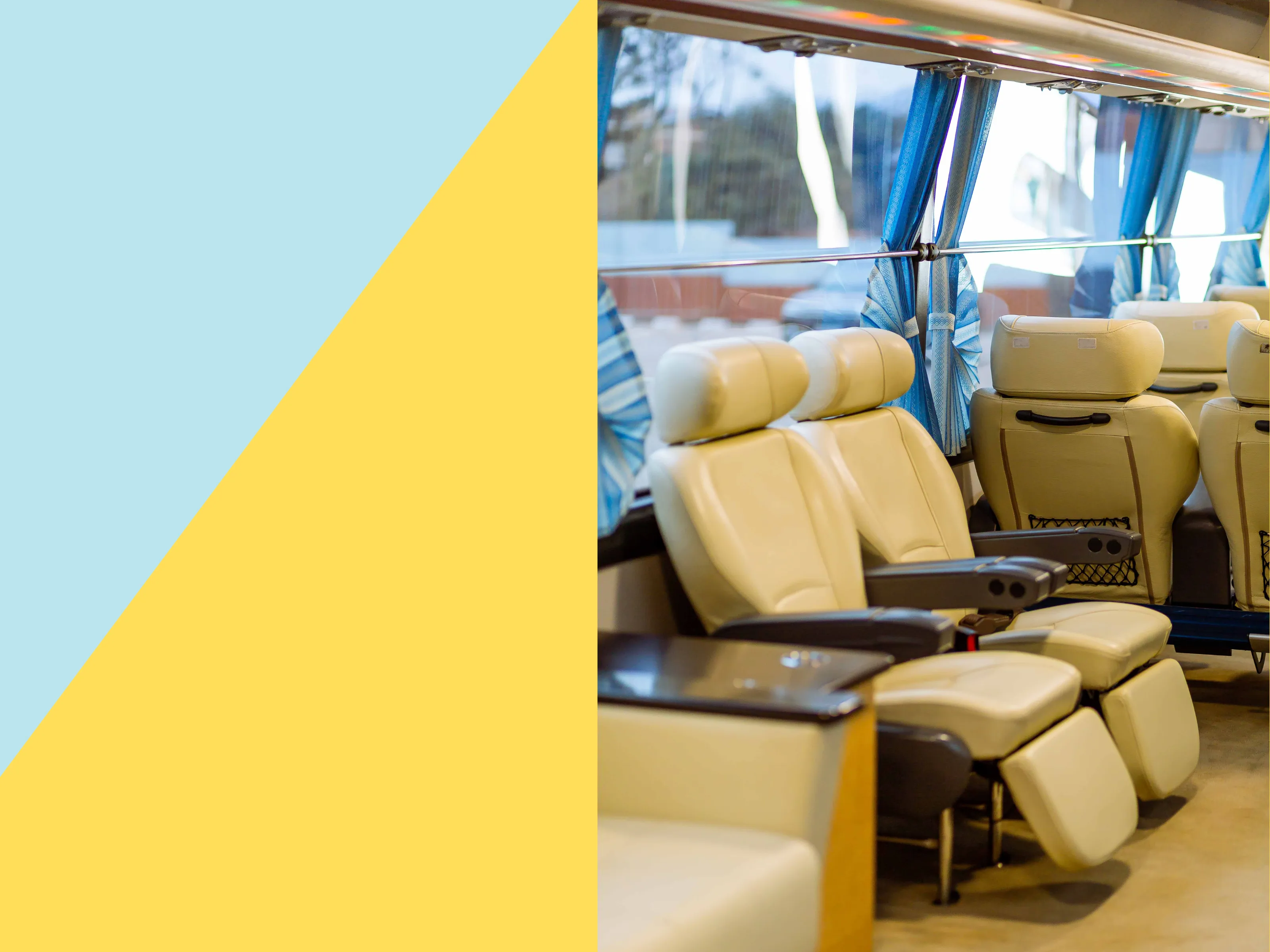 Luxury tour bus interior