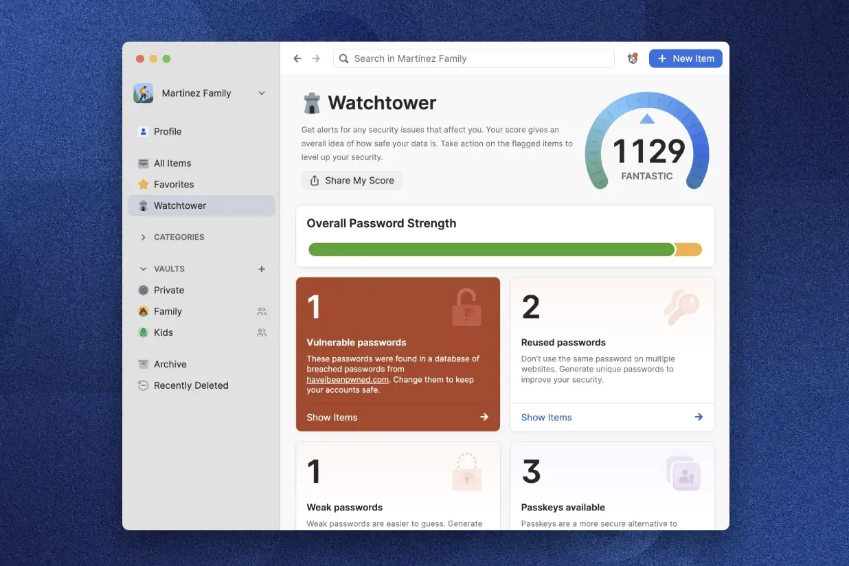 1Password interface screenshot 2