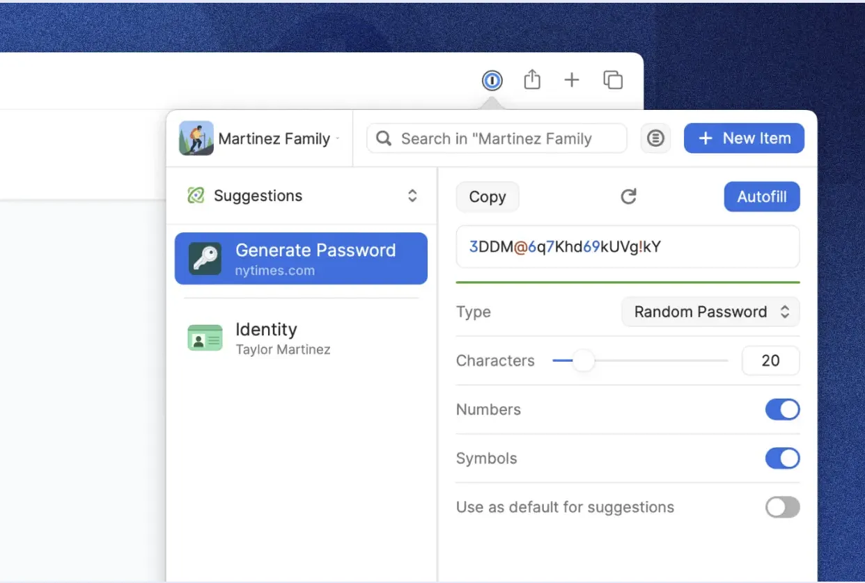1Password interface screenshot 3