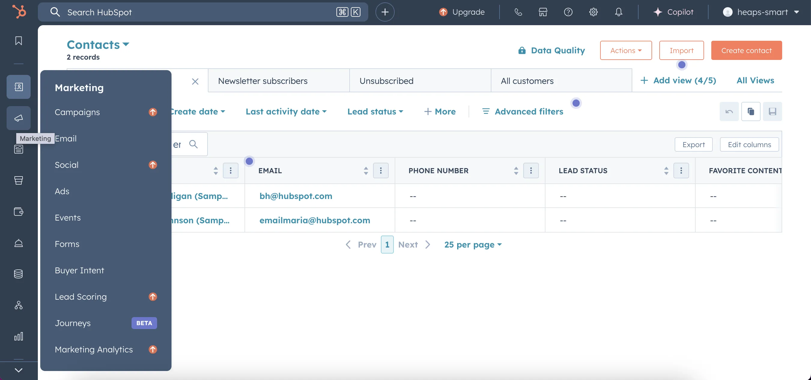 HubSpot interface screenshot 3