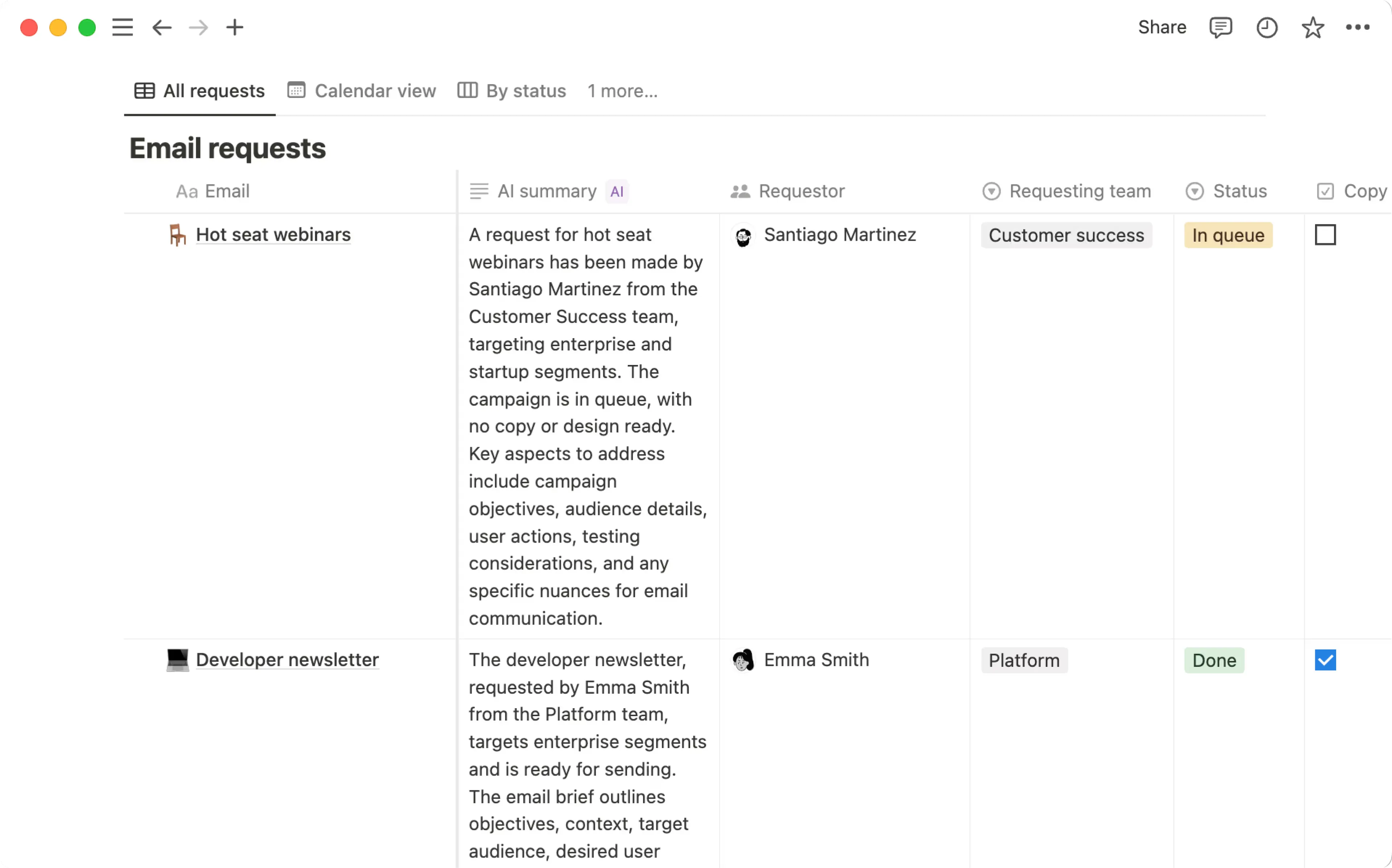Notion interface screenshot 1