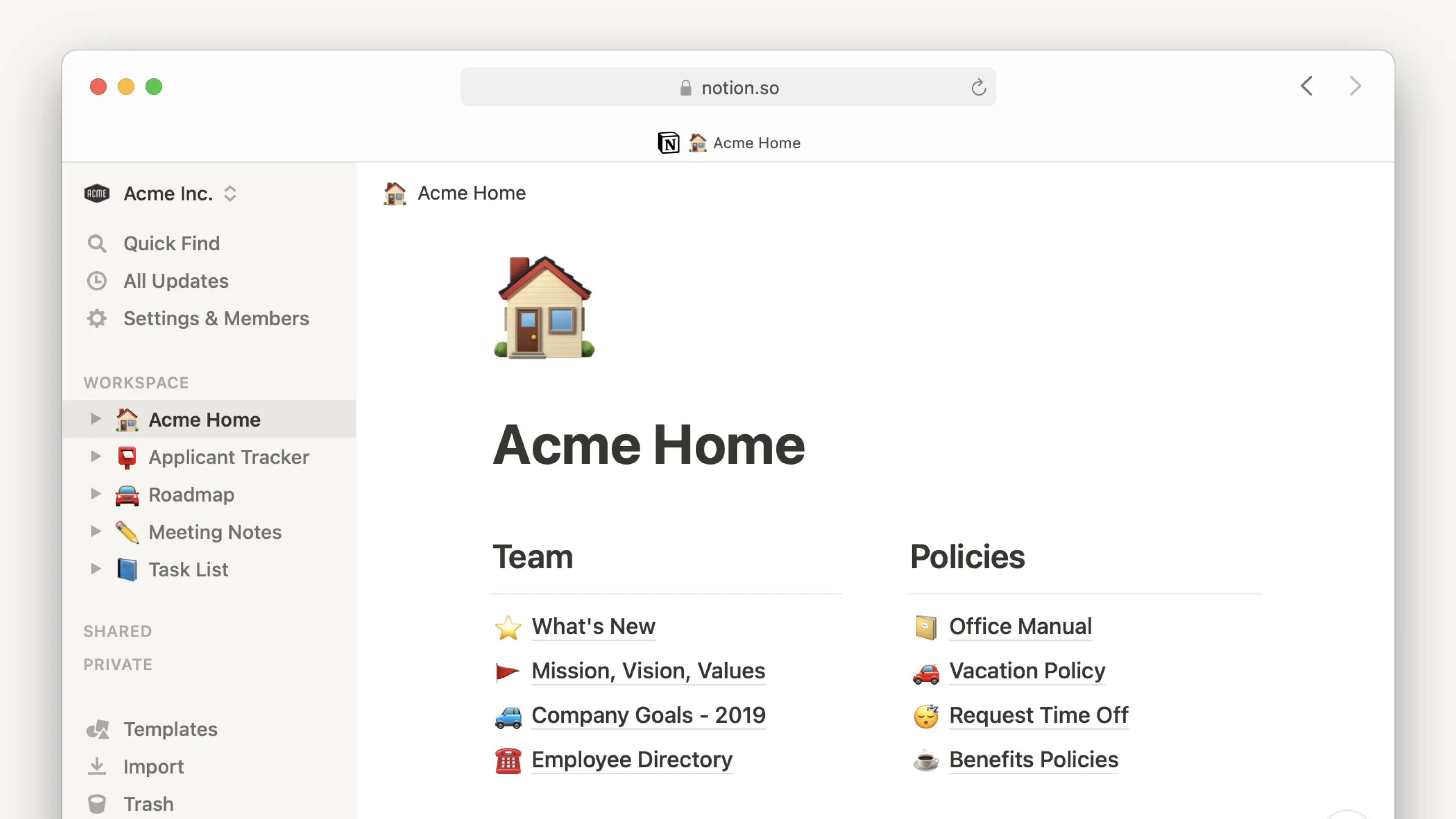 Notion interface screenshot 2