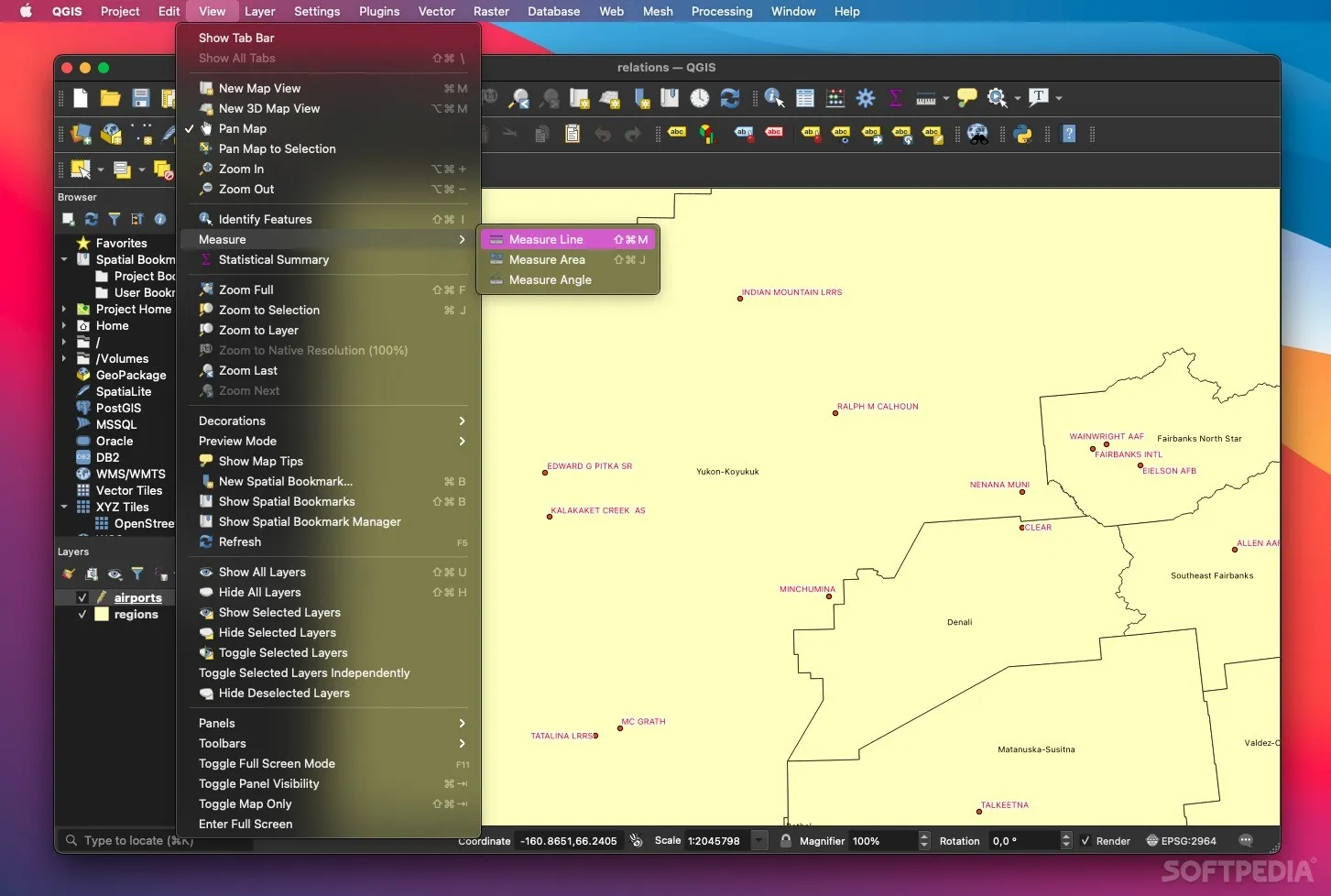 QGIS interface showing mapping capabilities